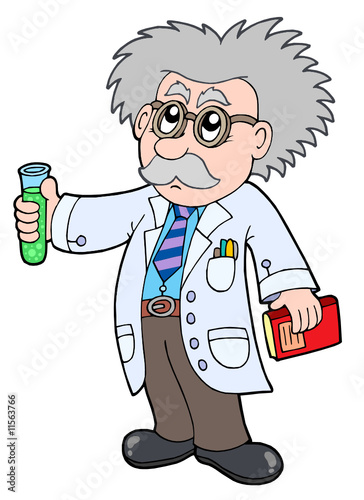 Cartoon scientist