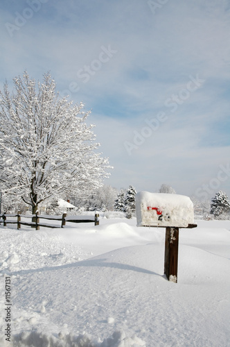 Snow Covered Mailbox