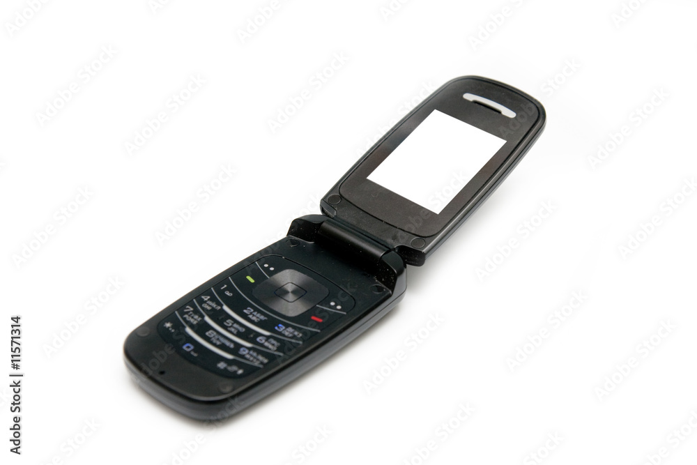 black mobile phone isolated on white black mobile phone isolated on white