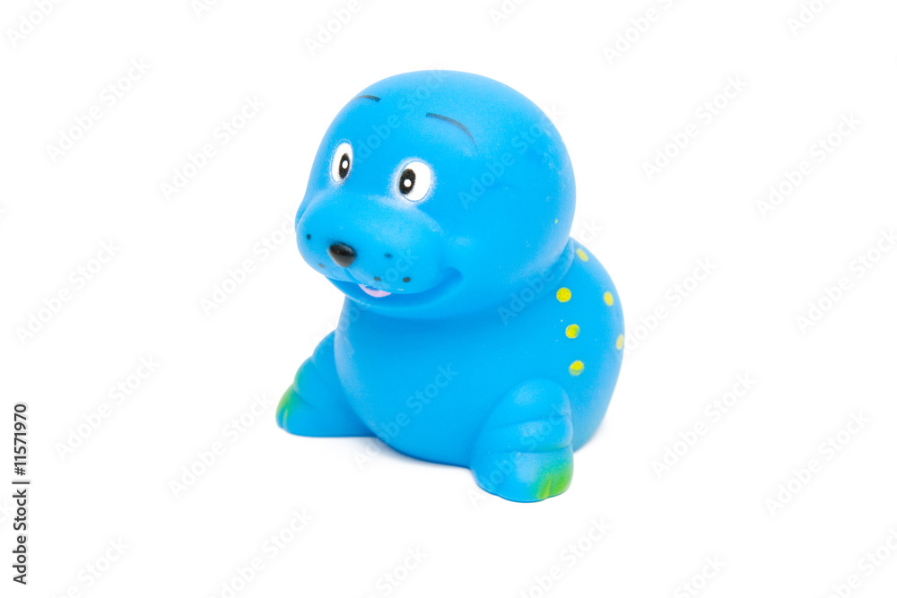 blue seal toy isolated on white blue seal toy isolated on white