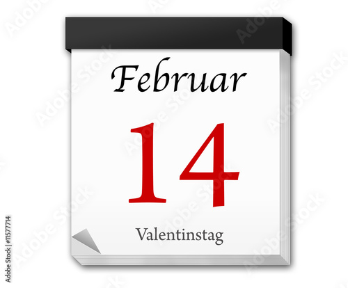 Kalender Valentinstag photo