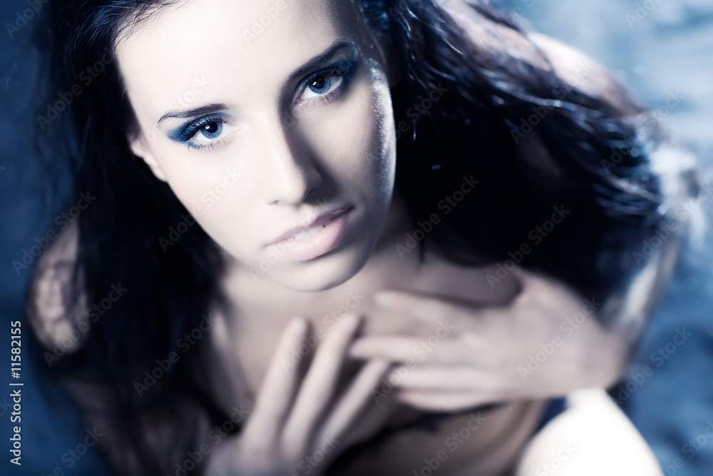 Naklejka premium Young woman soft portrait