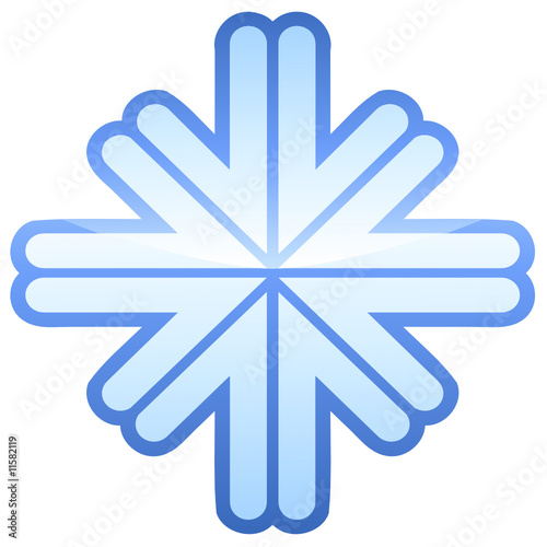 Symbole de la climatisation du froid métal (détouré)