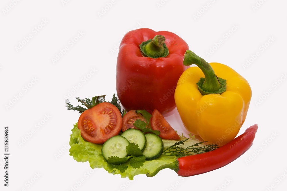 some vegetables with salad