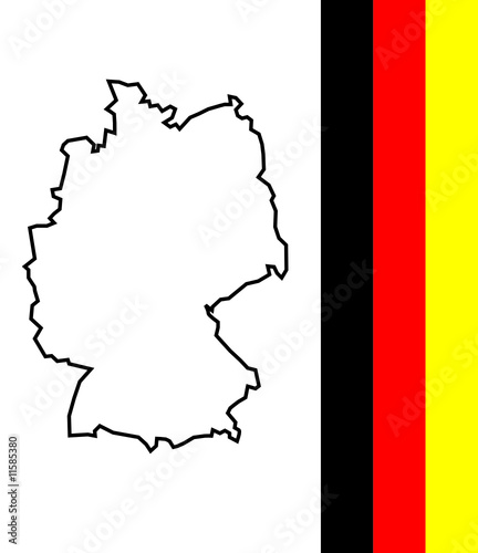 Deutschland Flagge Karte