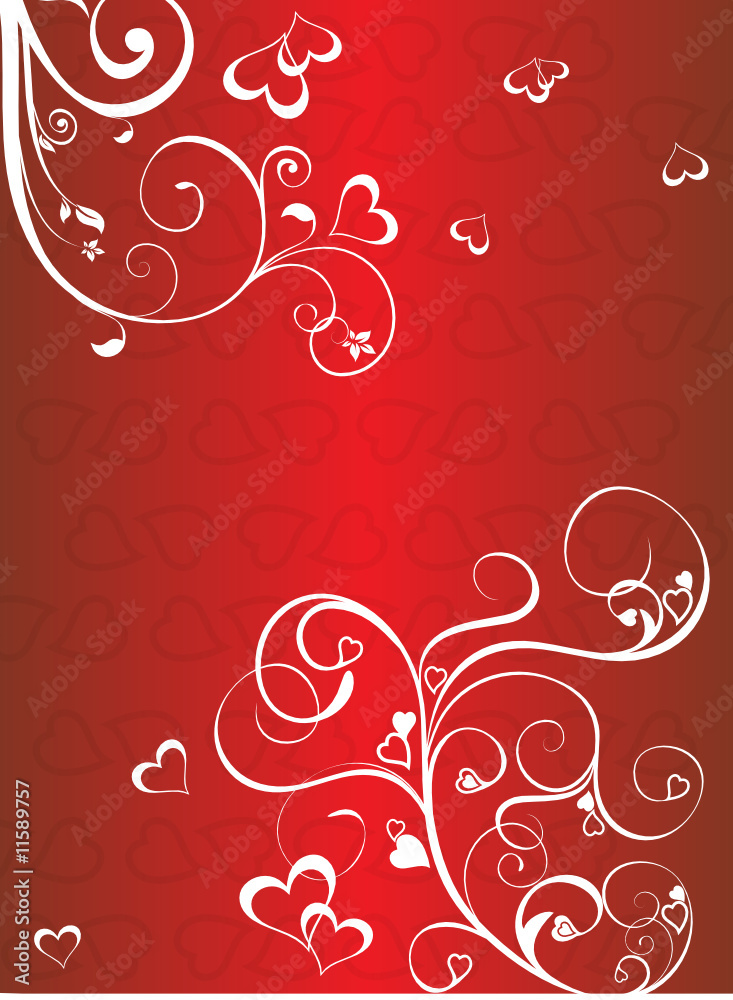 red Valentine's background