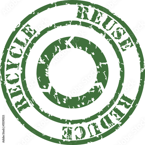 vector rubber stamp recycle
