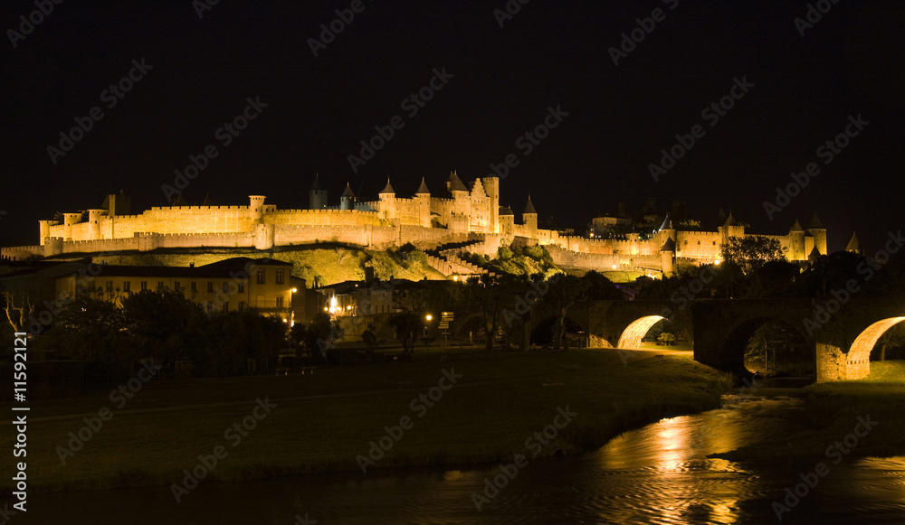 Carcassonne Fortress and Bridge