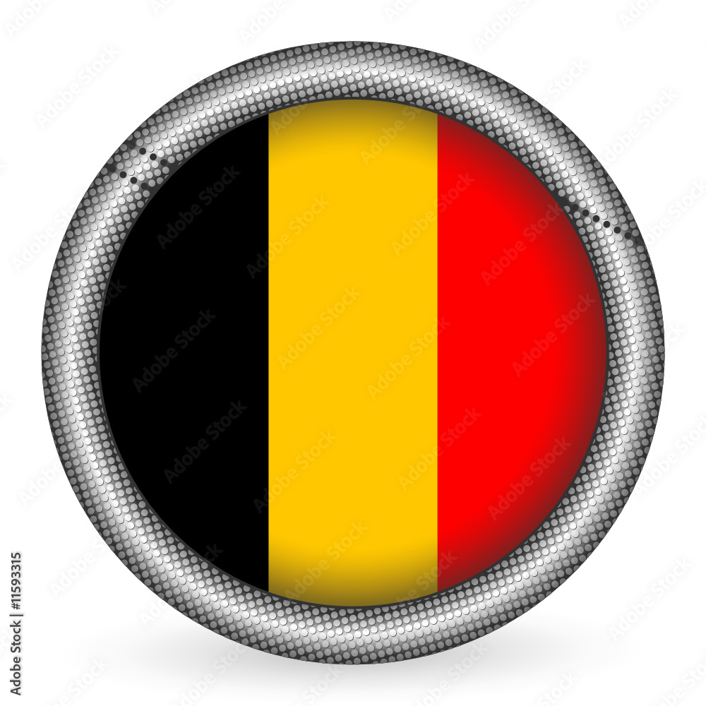 Fototapeta premium Belgium flag button