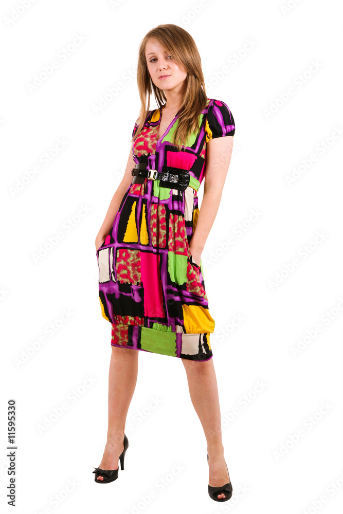fashion model on white background fashion model on white background