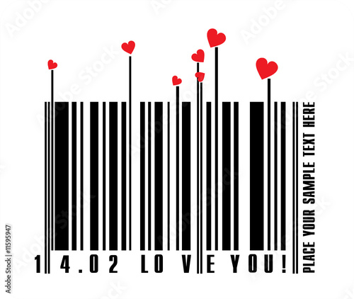 Valentines bar code