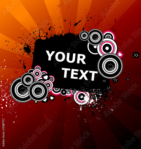 awesome abstract music poster design - easy to edit