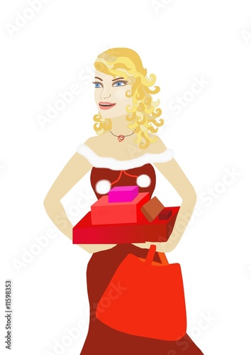 smiled women with presents