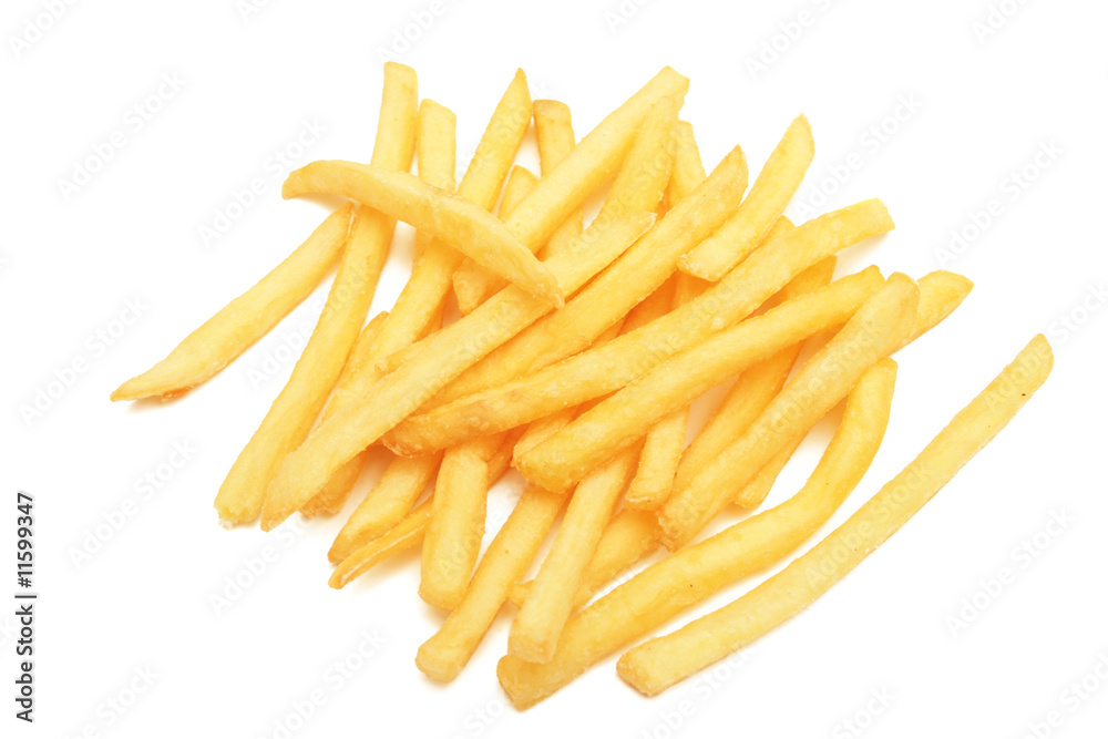 Fototapeta premium French fries isolated on white.