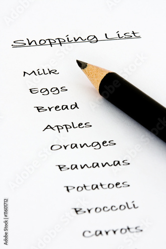 Shopping list photo