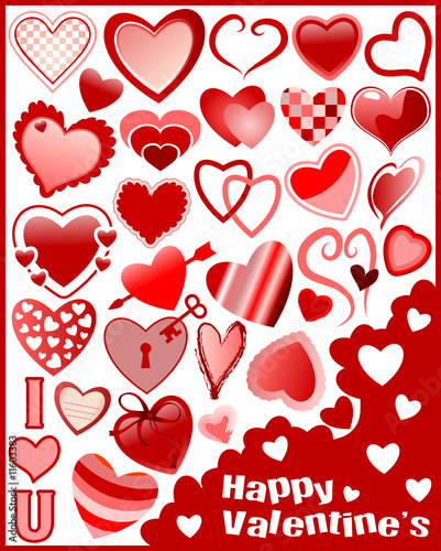 Hearts for Valentine's day designs