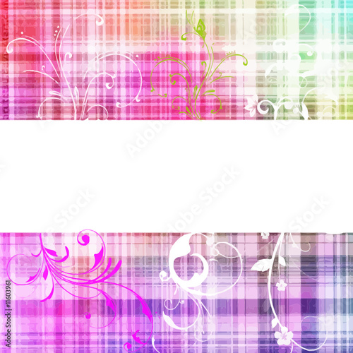FOND FLORAL ECOSSAIS MULTICOLORE