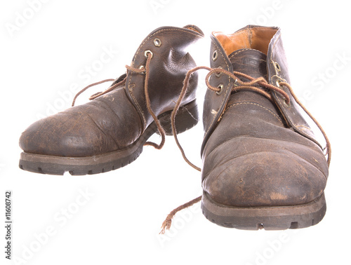 Pair of old worn boots