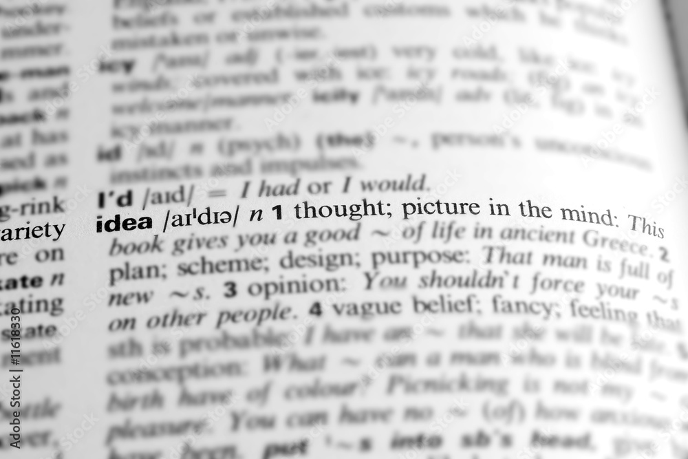 Idea - Dictionary definition of business word Idea - Dictionary definition of business word