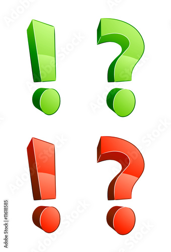 points d'exclamation et d'interrogation
