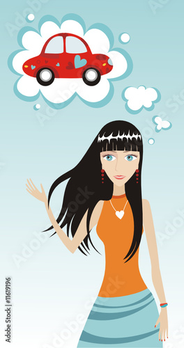 girl and auto