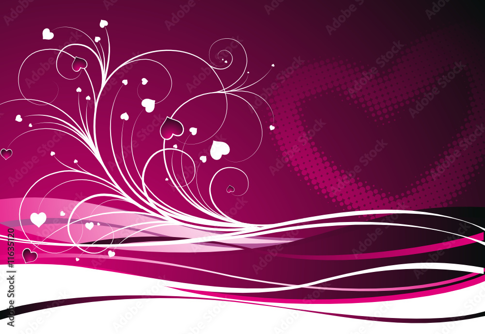 Valentine's day illustration with heart symbols Valentine's day illustration with heart symbols
