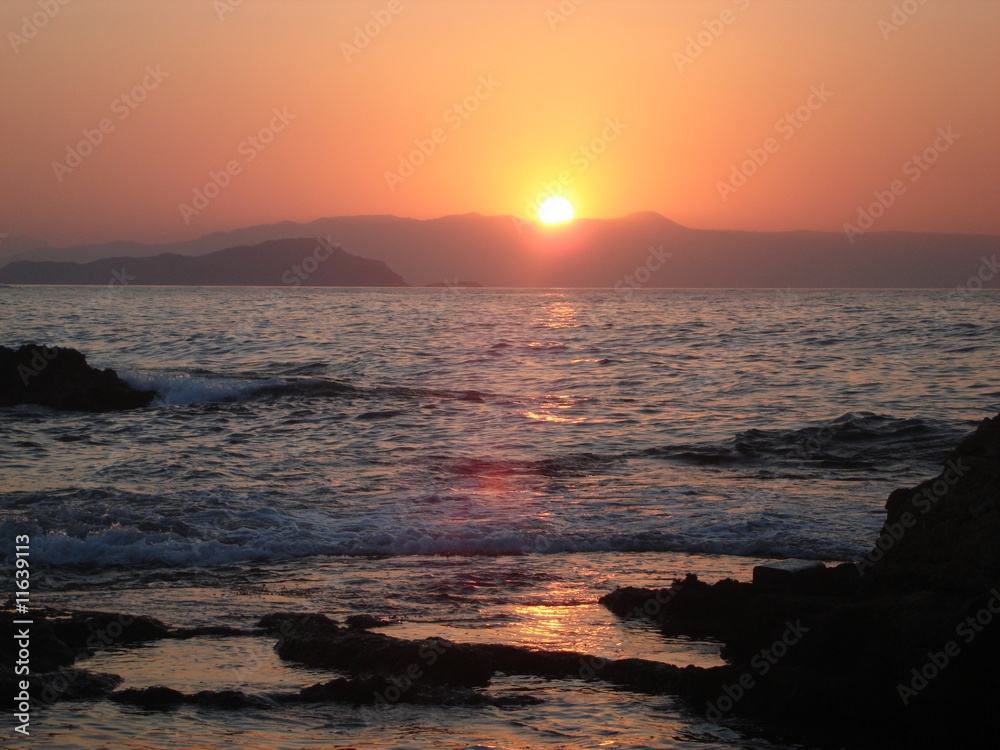 Sunset on Crete Sunset on Crete