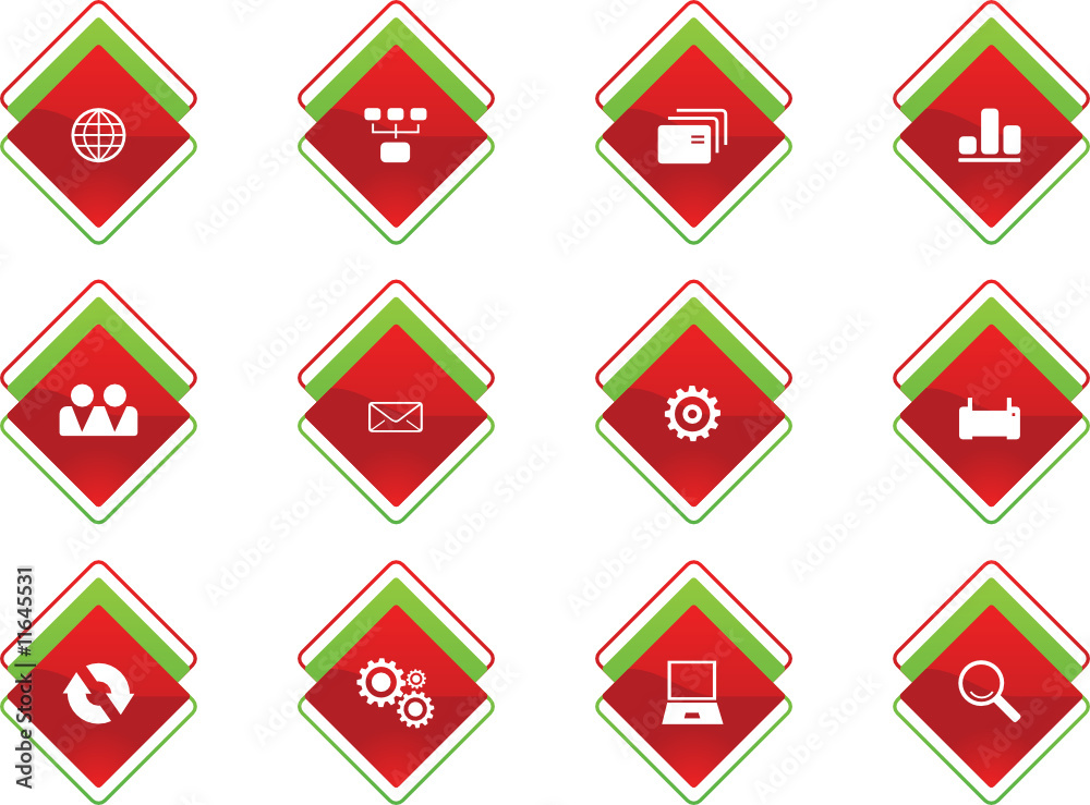 set of buttons with icons of business set of buttons with icons of business