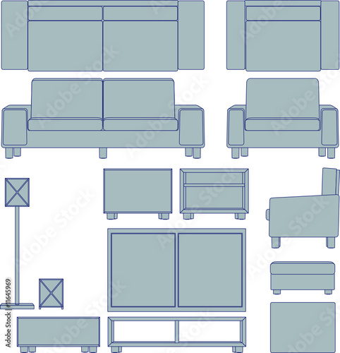 Blueprint living room furniture