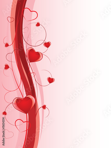 Glossy heart background