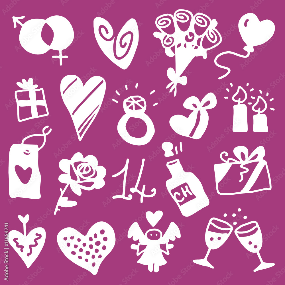 Valentine's set - silhouettes Valentine's set - silhouettes