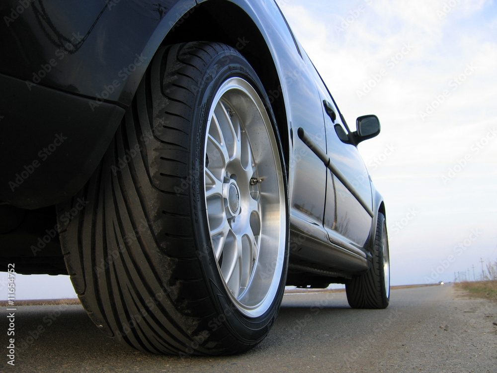 Car on road