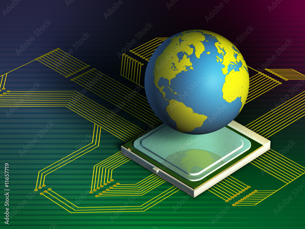 Fototapeta premium Processing world