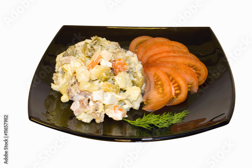 Potato salad on a plate
