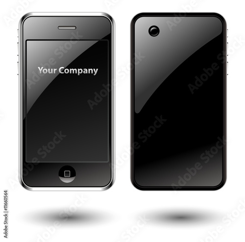 Mobile phone editable vector illustration