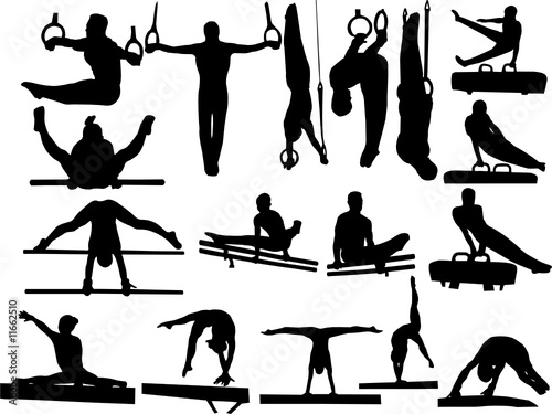 gymnastics collection - vector photo