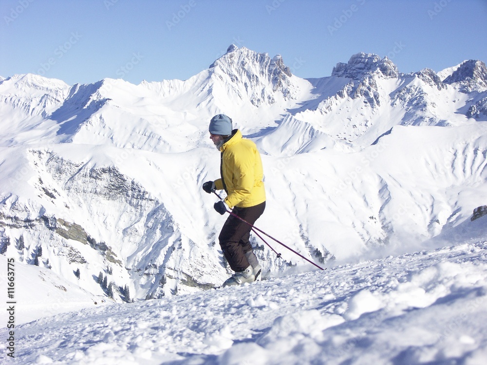 glisse dans les alpes