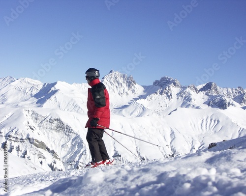 ski sur les sommets des alpes