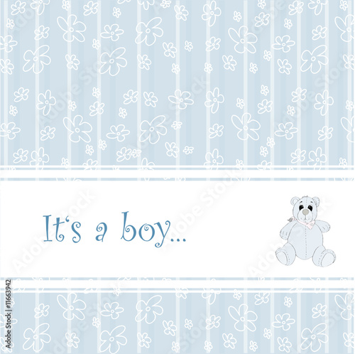 Geburt Junge mit Teddy #11663942