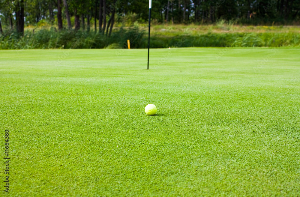 Obraz premium golf ball hole