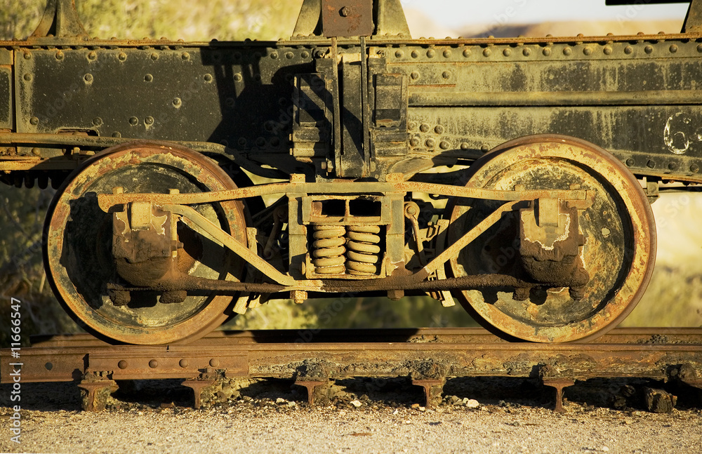 Antique train wheels