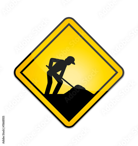 Panneau construction chantier travaux