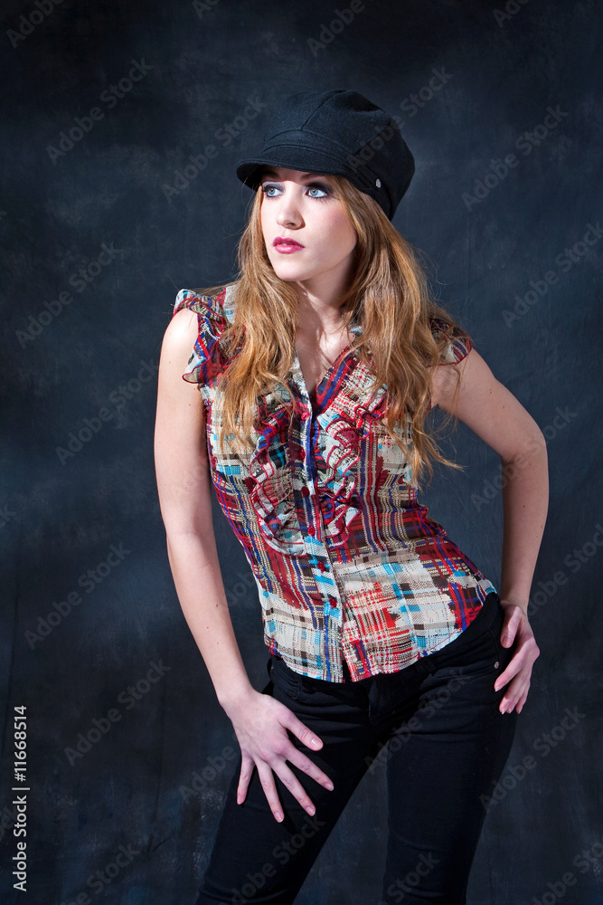 Cute girl with hat Cute girl with hat