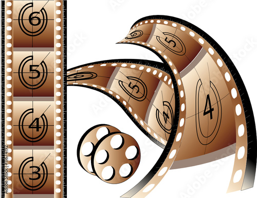 Film strip  in white background.