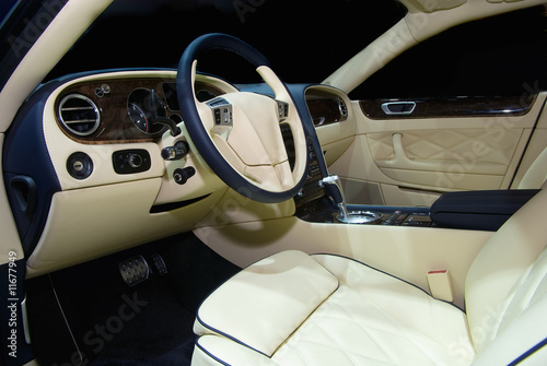 Interior of a luxury car photo