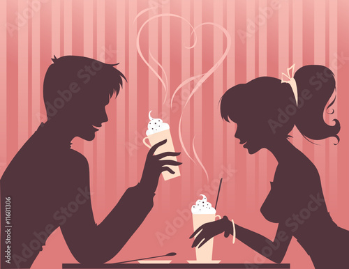 Couple drinking coffee