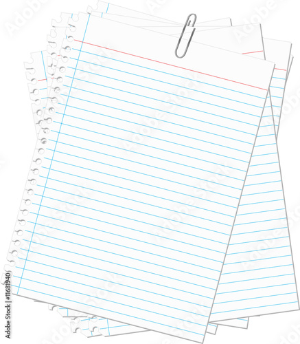 Paper clipped Paper