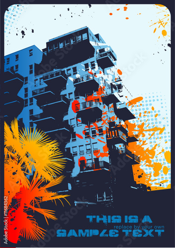 colorful urban flyer-template