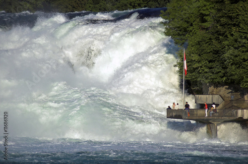 The Europe largest falls Rhine Falls in Switzerland photo