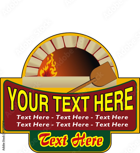 vector illustration of firewood oven with shovel